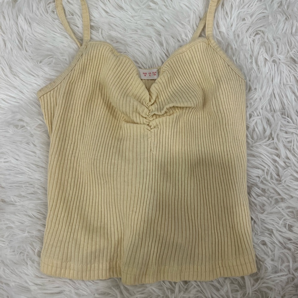 shein light yellow tank